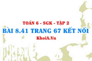 Bài 8.41 trang 67 Toán 6 Tập 2 Kết nối tri thức